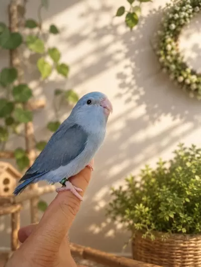 Ele Omuza Alışkın Forpus Papağanımız