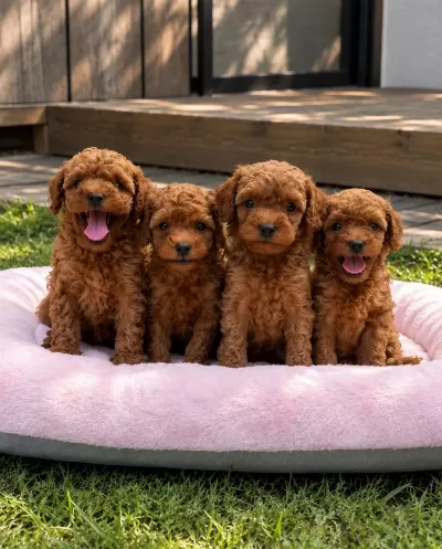 Ruhsatli Poodle Evinden Çok Sayida Poodle Bebek