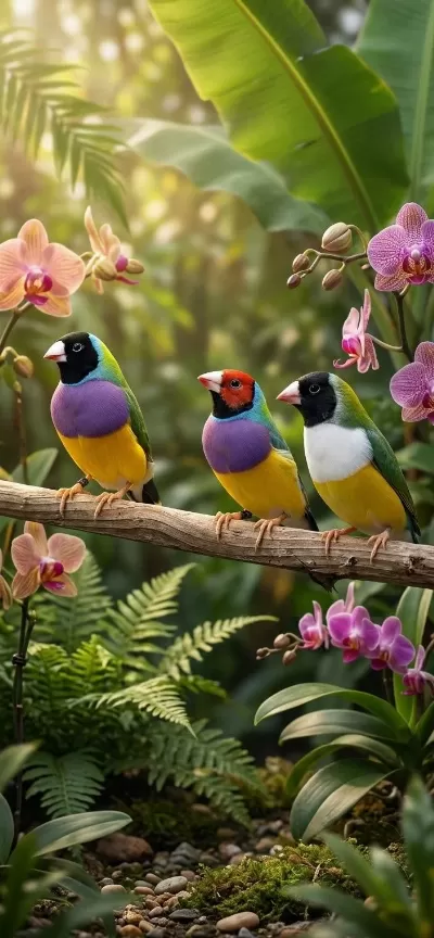 Goldian Finch (gökkuşağı İspinozu)