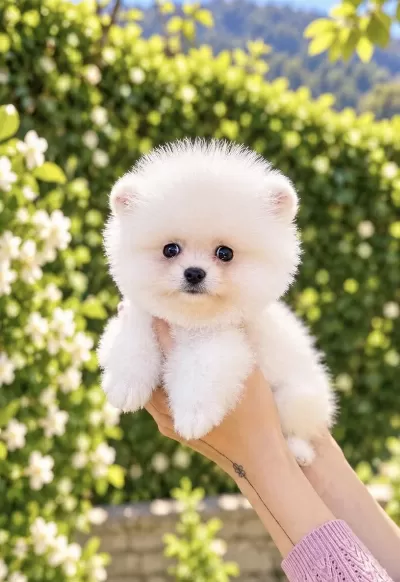 Kusursuz Karbeyaz Pomeranian Boo