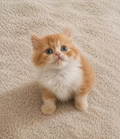 Mükemmel British Longhair Red Red Bicolor Yavrular