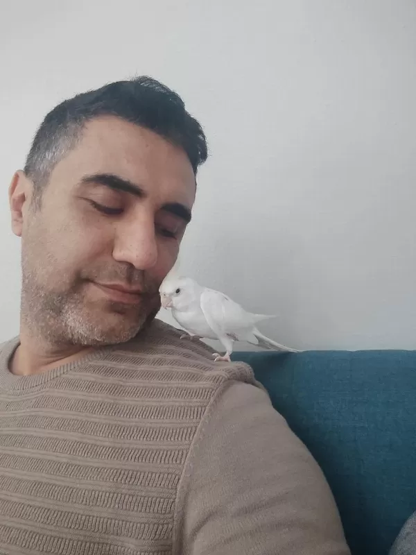 Albino Erkek 1 Yaşinda Sultan Papağani
