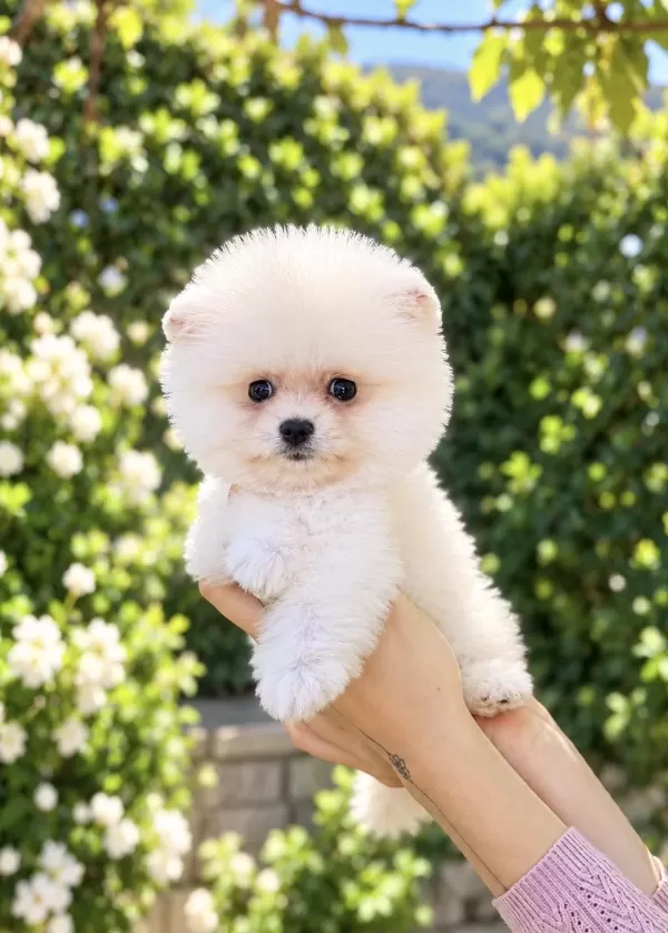 Kusursuz Karbeyaz Pomeranian Boo