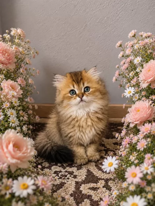 3 British Longhair 1 Shorthair