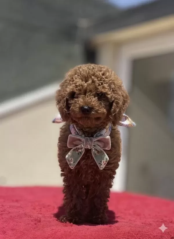 4 Aylik Dişi Red Brown Toy Poodle