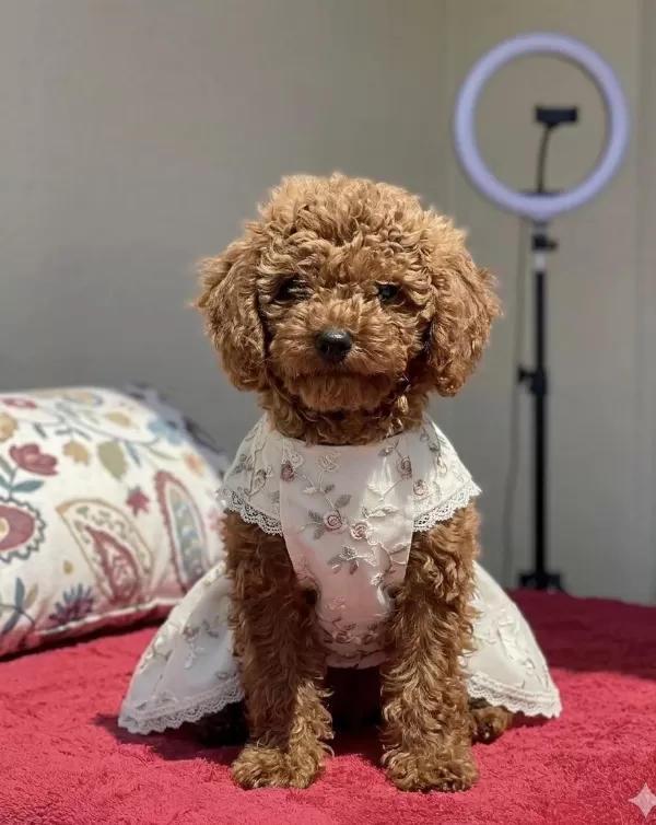 4 Aylik Dişi Red Brown Toy Poodle