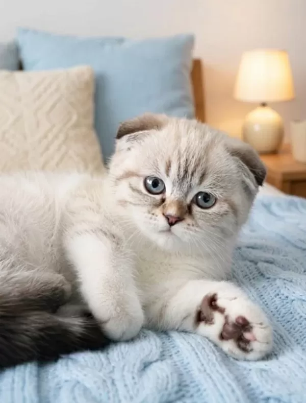Mavi Gözlü Yavru Scottish Fold