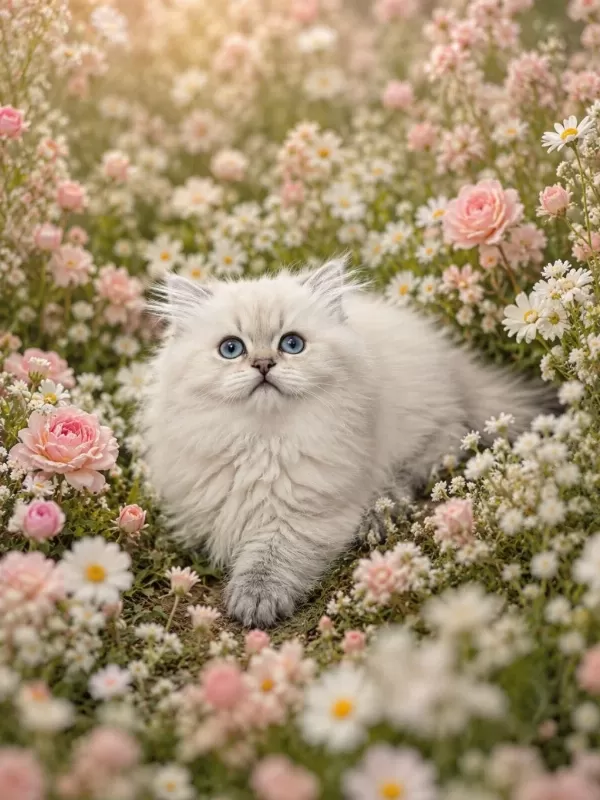 3 British Longhair 1 Shorthair