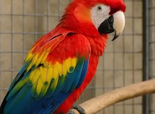 Ara Macaw Kırmızı Sarı Evcil